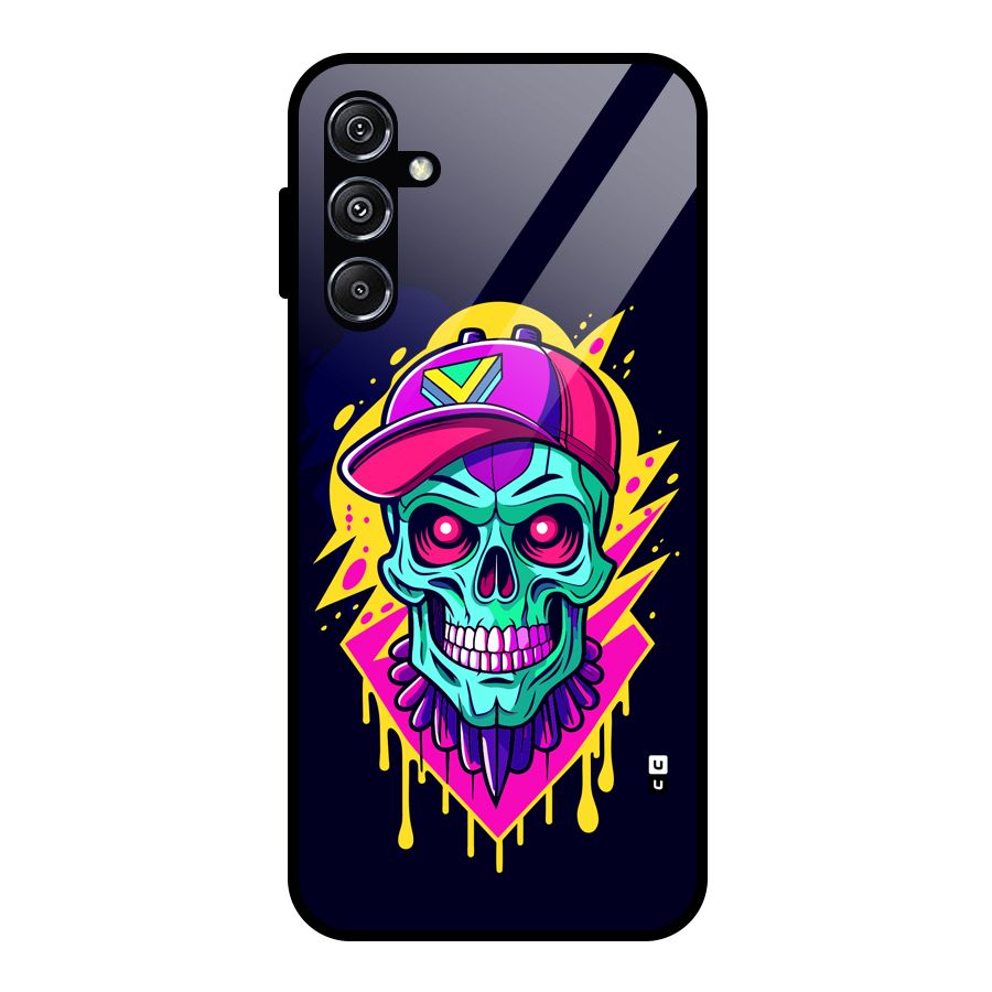 Skull In Cap Glass Back Case for Galaxy M34 5G