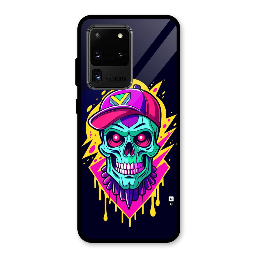 Skull In Cap Glass Back Case for Galaxy S20 Ultra