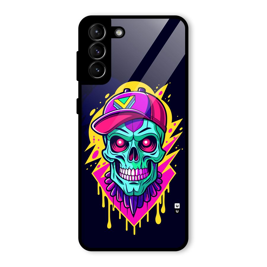 Skull In Cap Glass Back Case for Galaxy S21 Plus