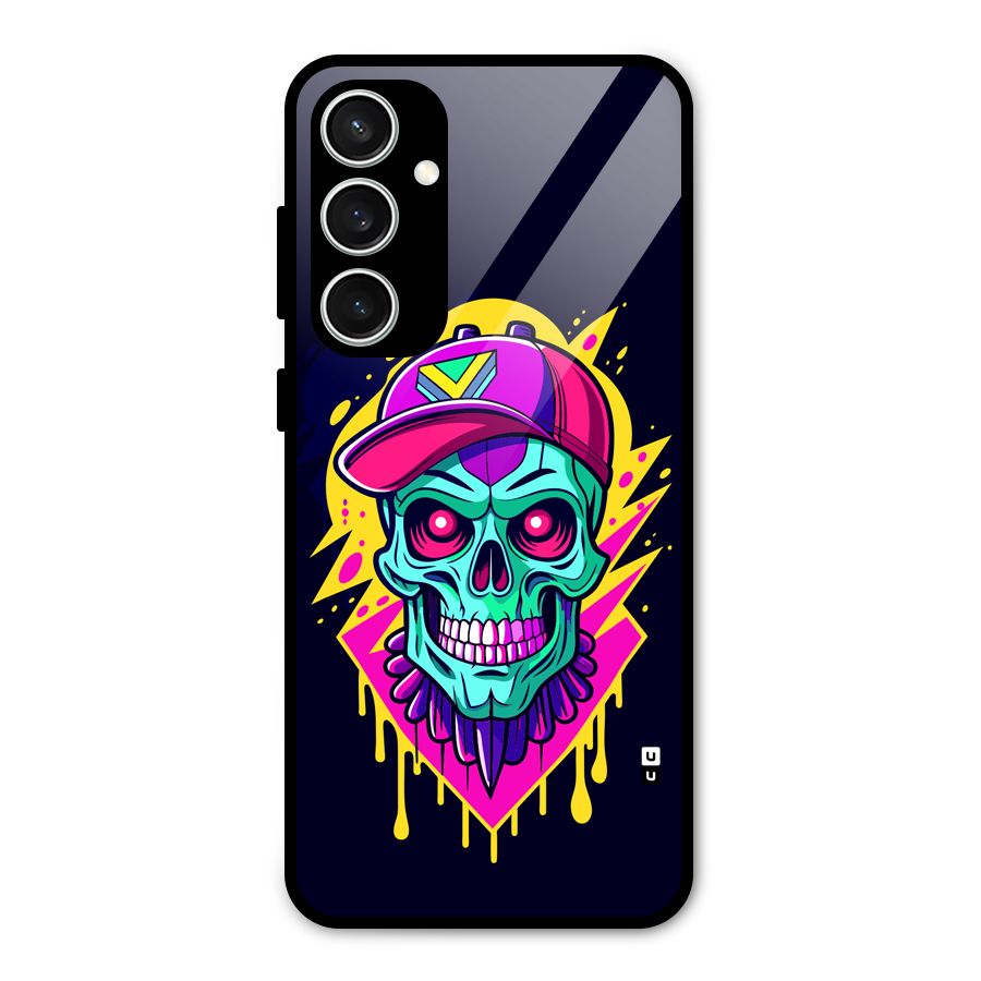Skull In Cap Glass Back Case for Galaxy S23 FE