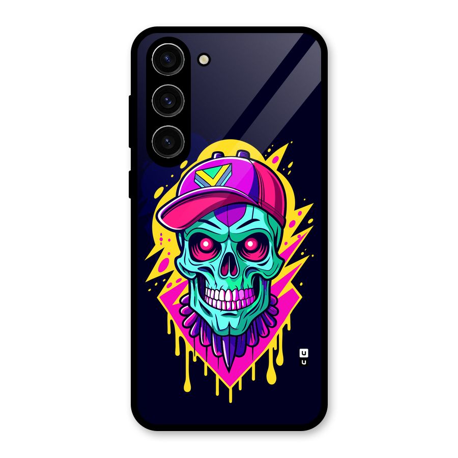 Skull In Cap Glass Back Case for Galaxy S23 Plus