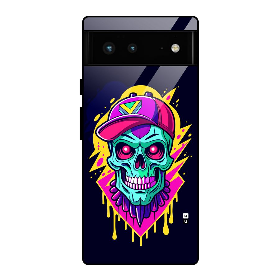 Skull In Cap Glass Back Case for Google Pixel 6