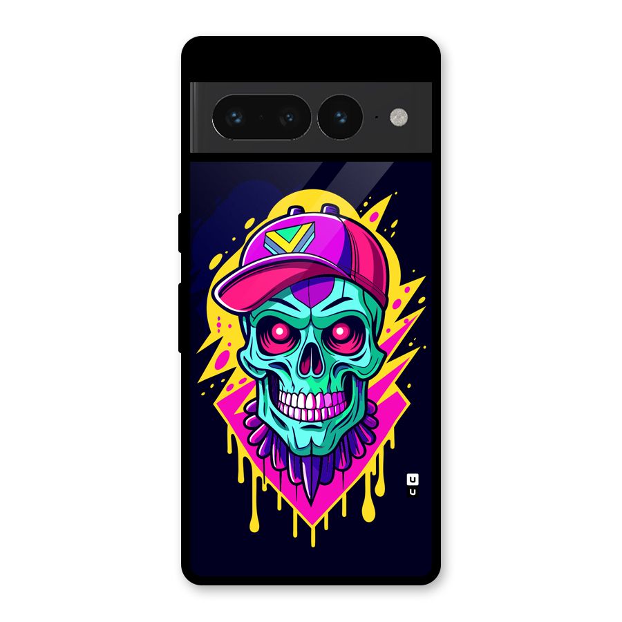 Skull In Cap Glass Back Case for Google Pixel 7 Pro