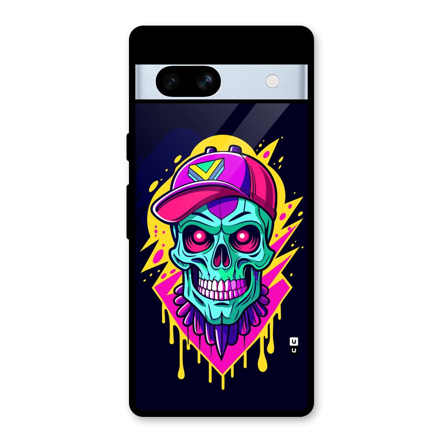 Skull In Cap Glass Back Case for Google Pixel 7a