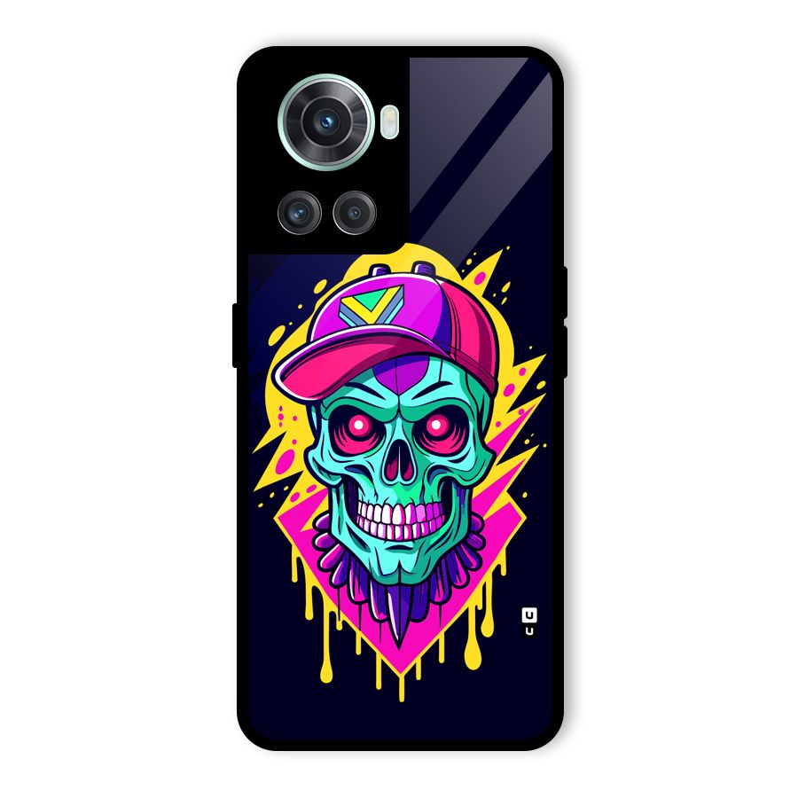 Skull In Cap Glass Back Case for OnePlus 10R