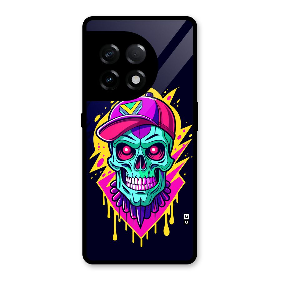 Skull In Cap Glass Back Case for OnePlus 11R