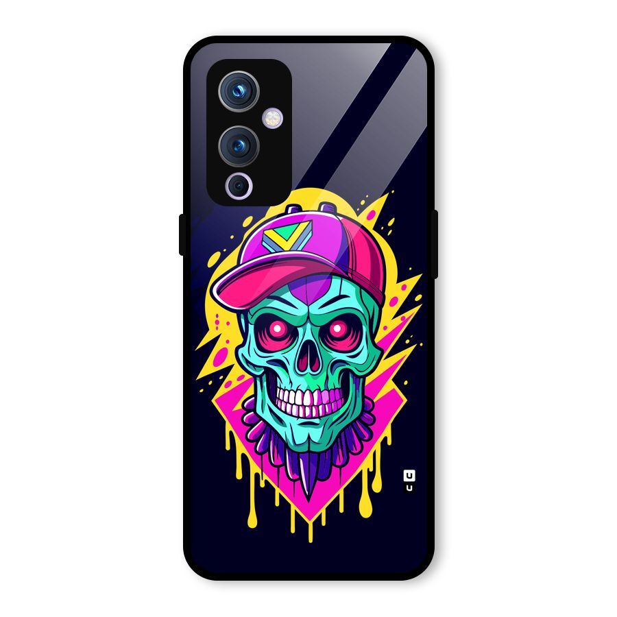 Skull In Cap Glass Back Case for OnePlus 9