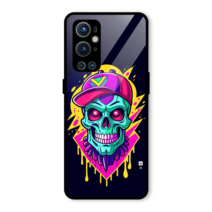 Skull In Cap Glass Back Case for OnePlus 9 Pro
