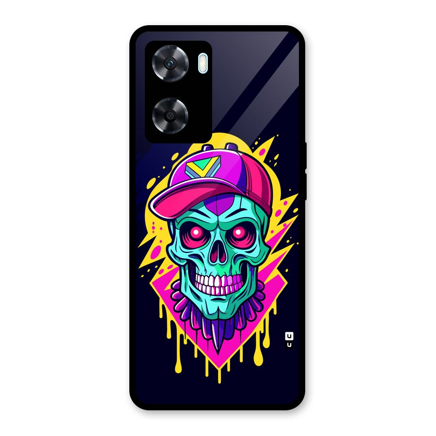 Skull In Cap Glass Back Case for Oppo A77s
