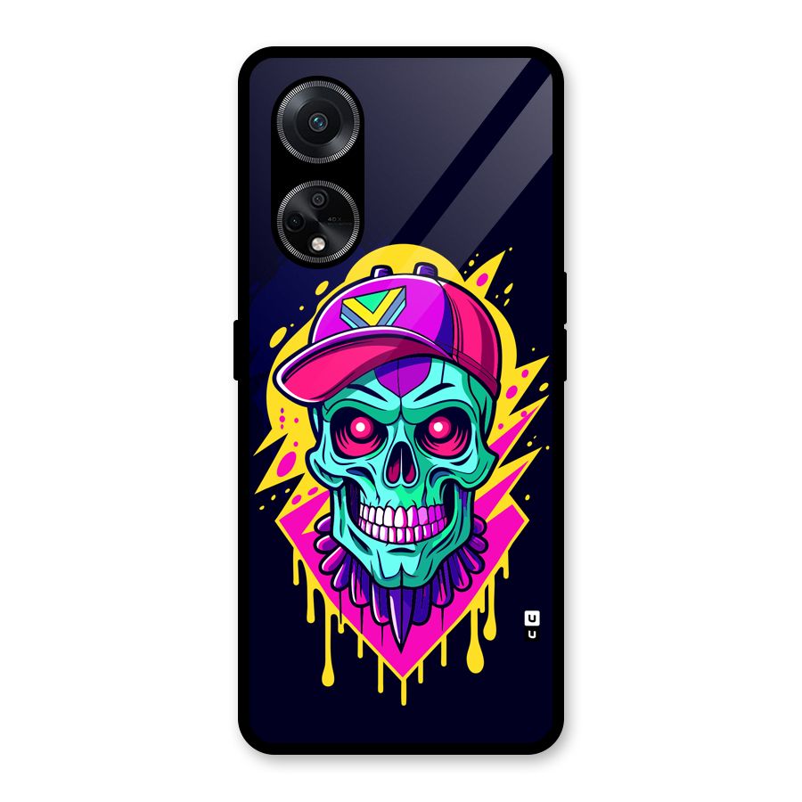 Skull In Cap Glass Back Case for Oppo F23