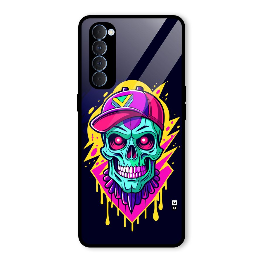 Skull In Cap Glass Back Case for Oppo Reno4 Pro