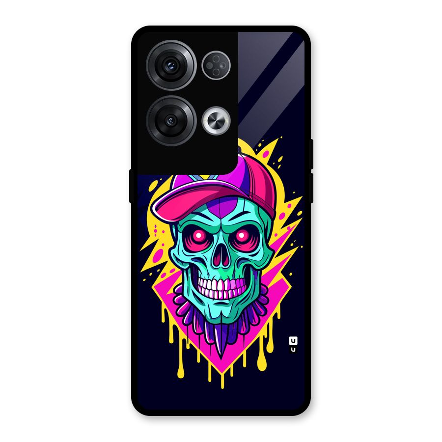 Skull In Cap Glass Back Case for Oppo Reno8 Pro 5G