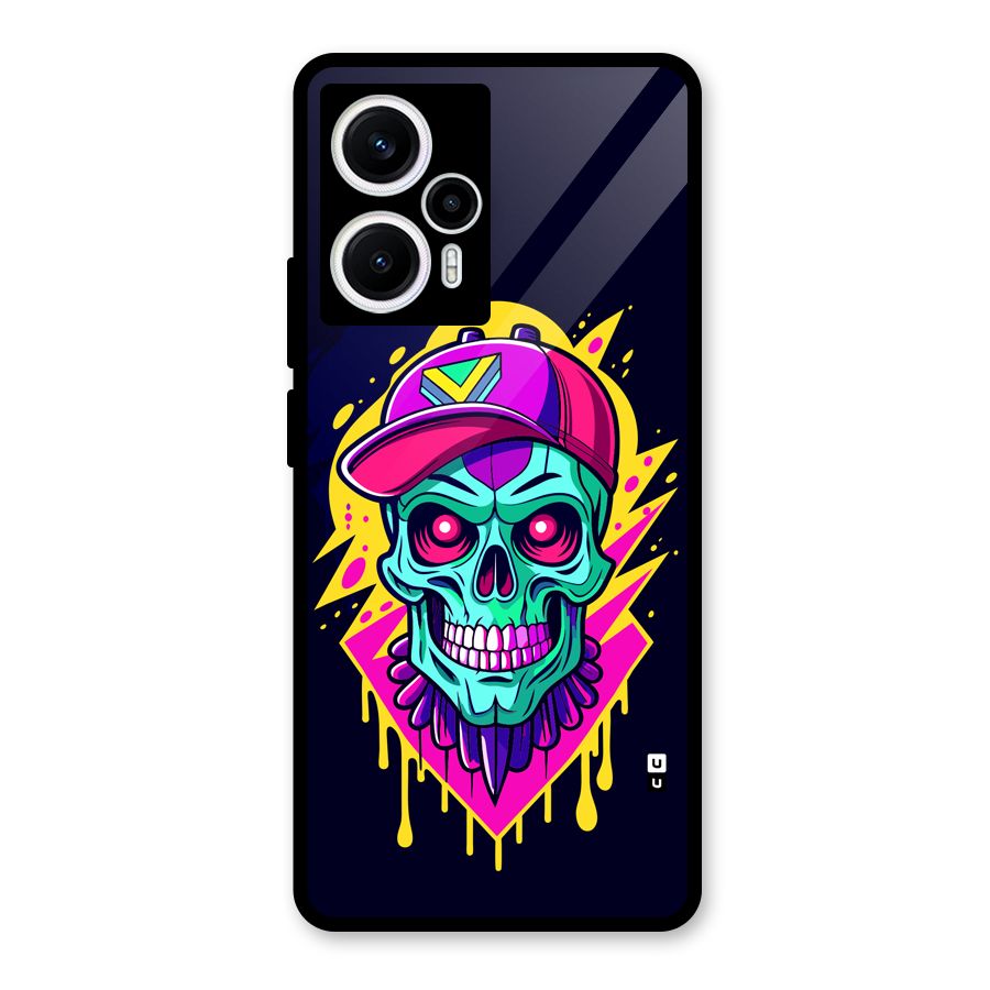 Skull In Cap Glass Back Case for Poco F5