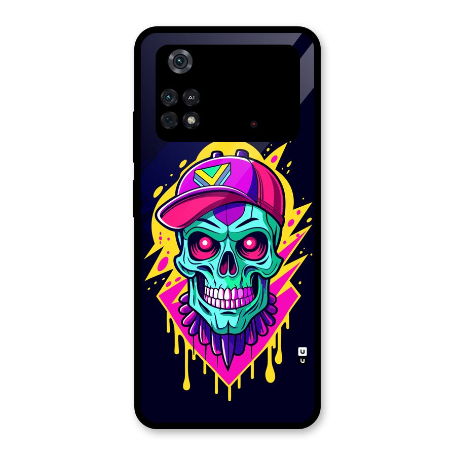 Skull In Cap Glass Back Case for Poco M4 Pro 4G