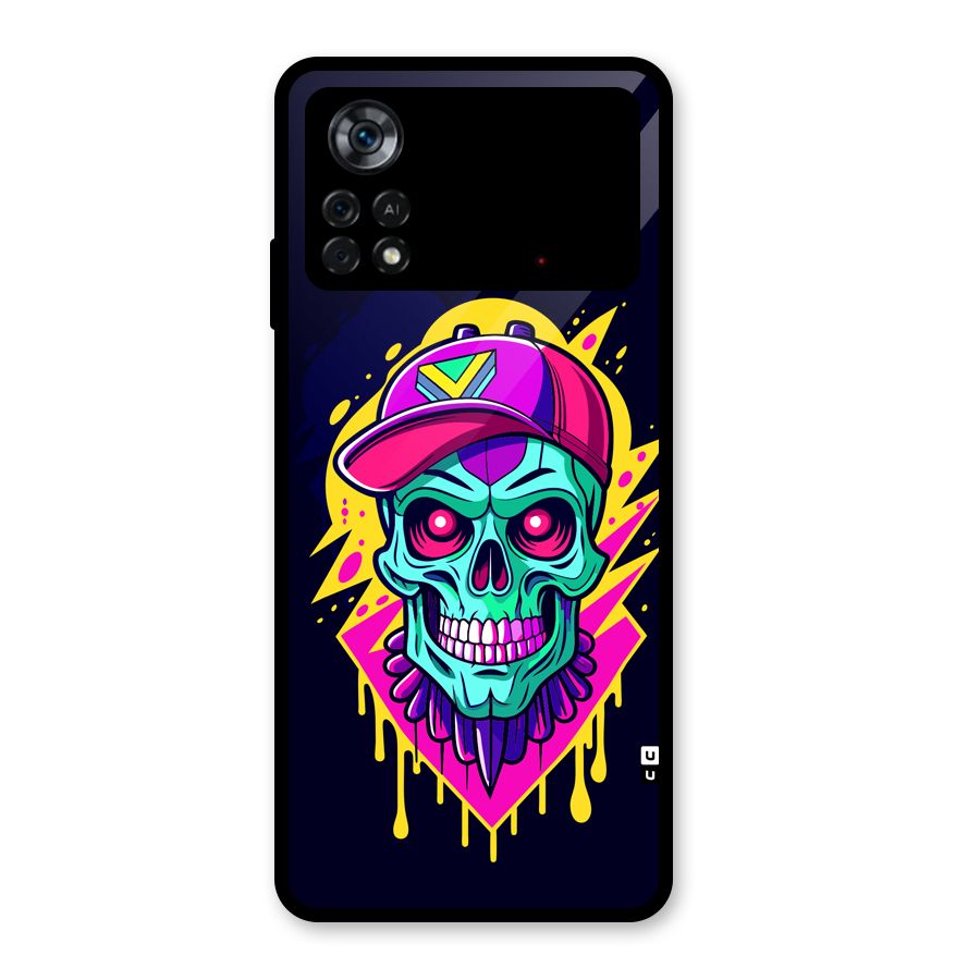 Skull In Cap Glass Back Case for Poco X4 Pro 5G