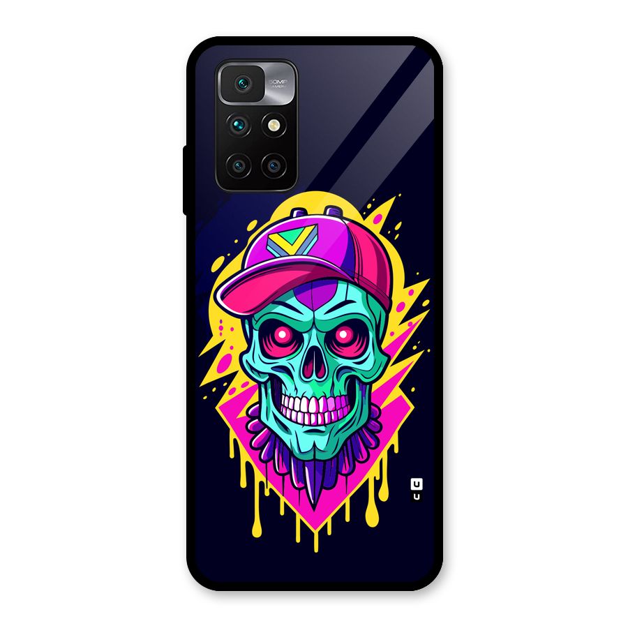 Skull In Cap Glass Back Case for Redmi 10 Prime