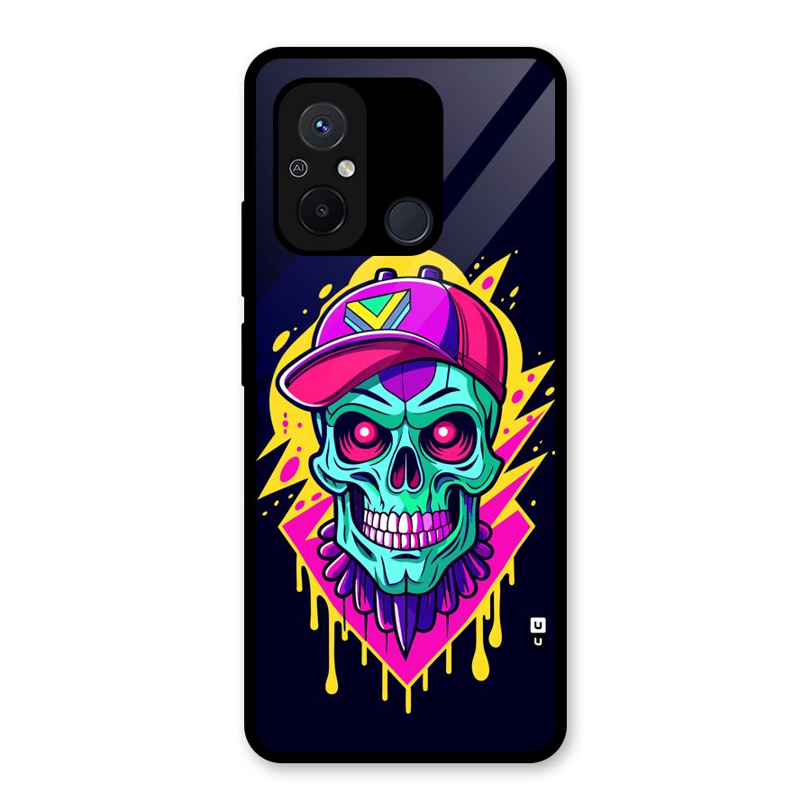 Skull In Cap Glass Back Case for Redmi 12C