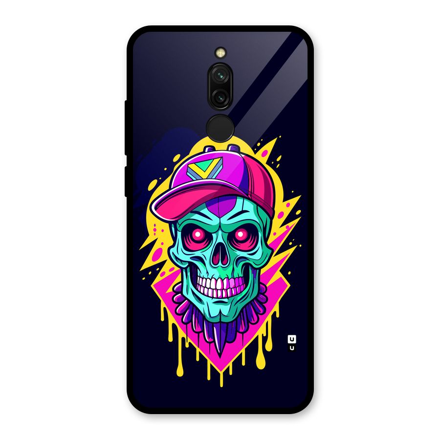Skull In Cap Glass Back Case for Redmi 8