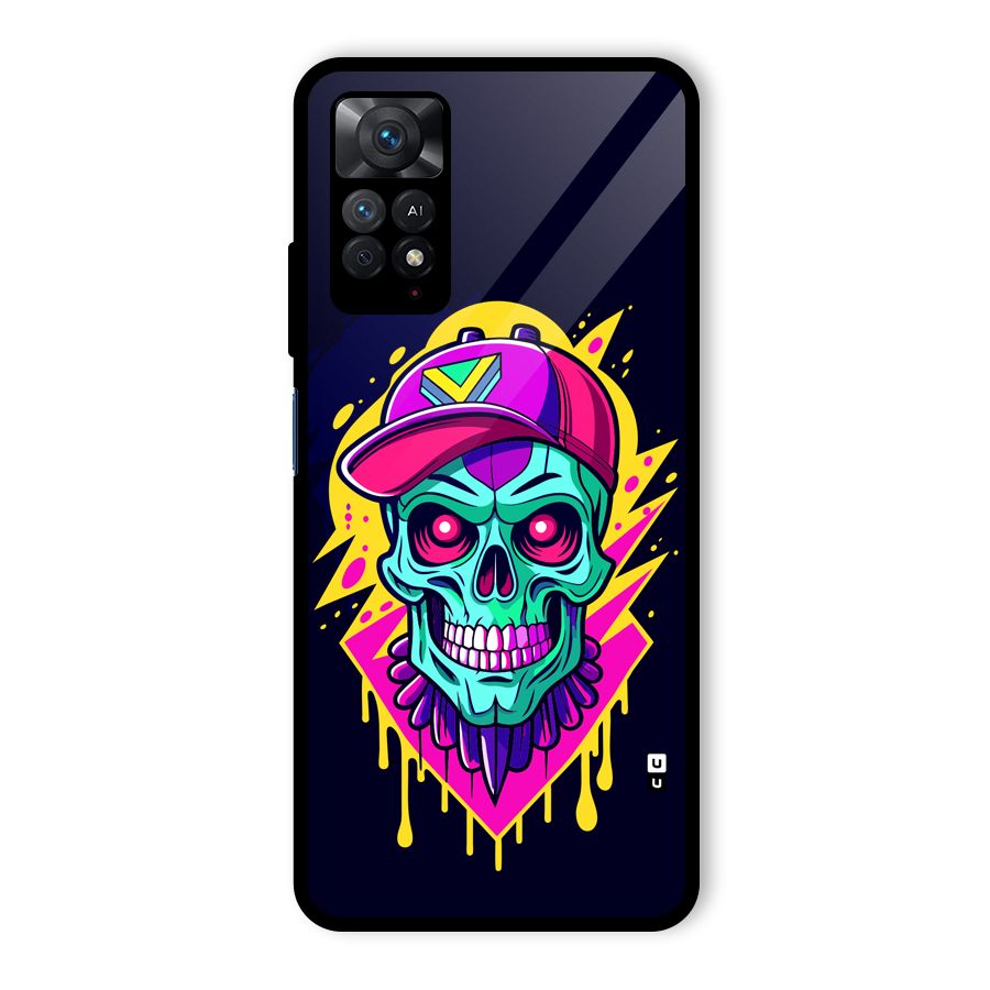 Skull In Cap Glass Back Case for Redmi Note 11 Pro