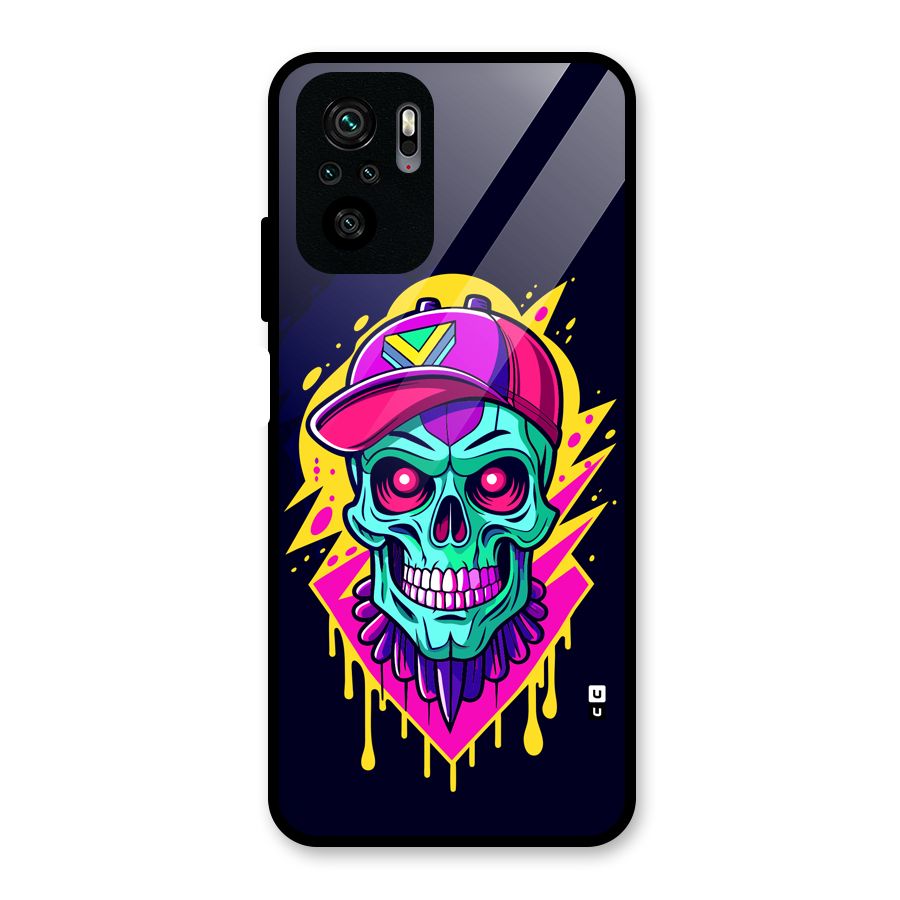 Skull In Cap Glass Back Case for Redmi Note 11 SE