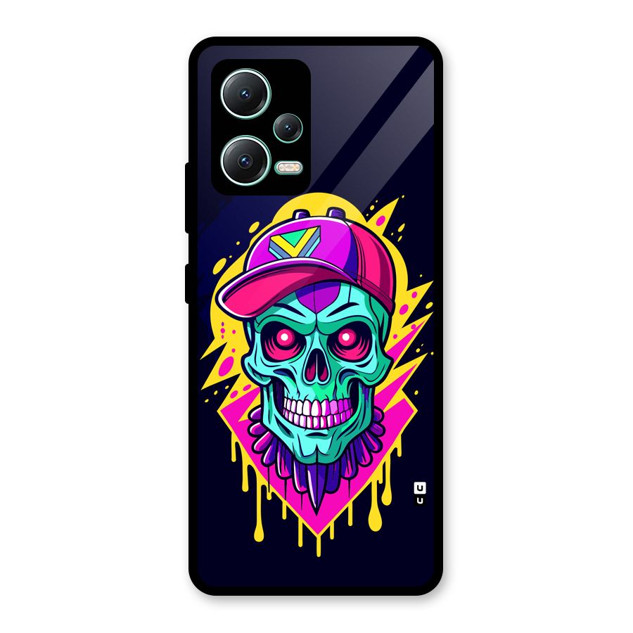 Skull In Cap Glass Back Case for Redmi Note 12 5G