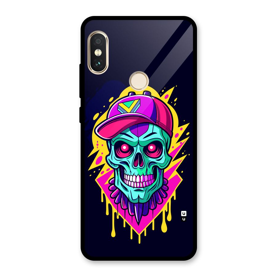 Skull In Cap Glass Back Case for Redmi Note 5 Pro