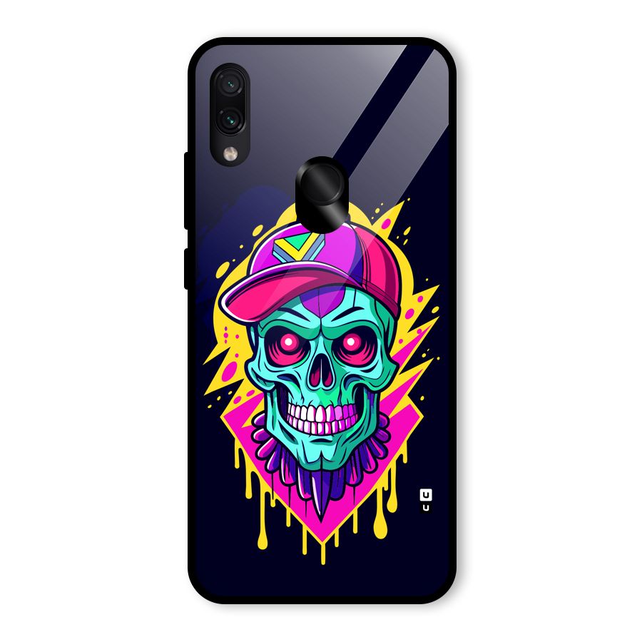 Skull In Cap Glass Back Case for Redmi Note 7 Pro