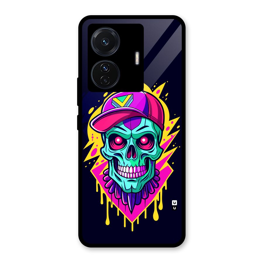 Skull In Cap Glass Back Case for Vivo T1 Pro
