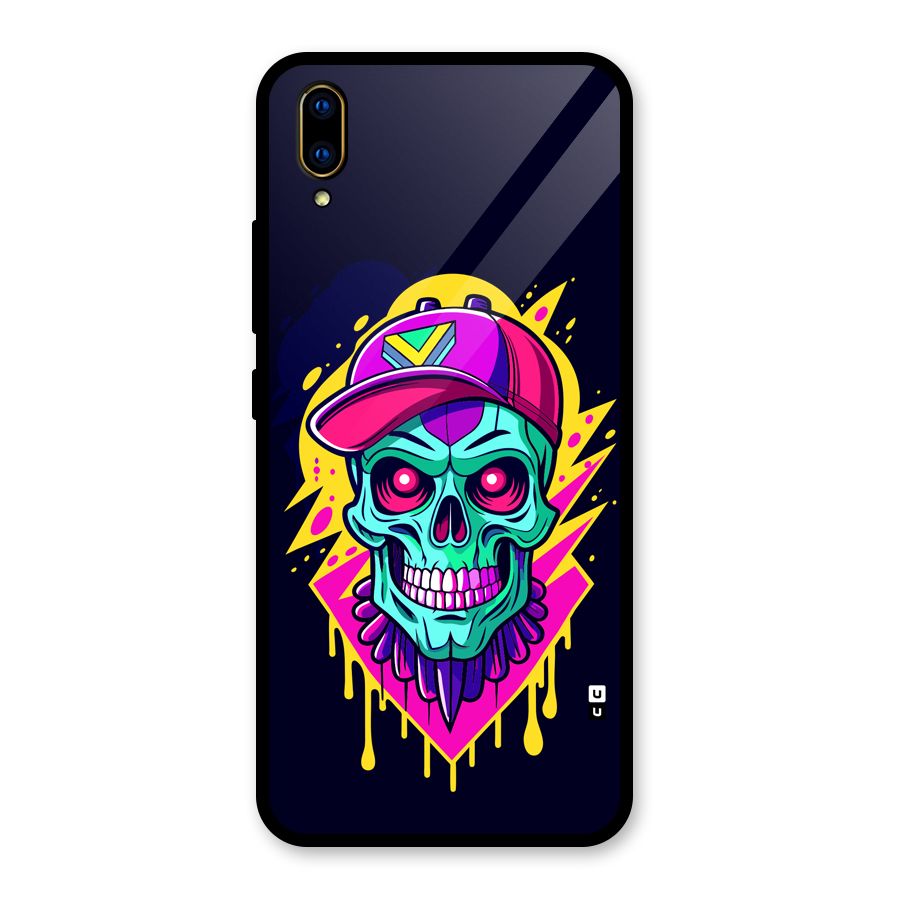 Skull In Cap Glass Back Case for Vivo V11 Pro