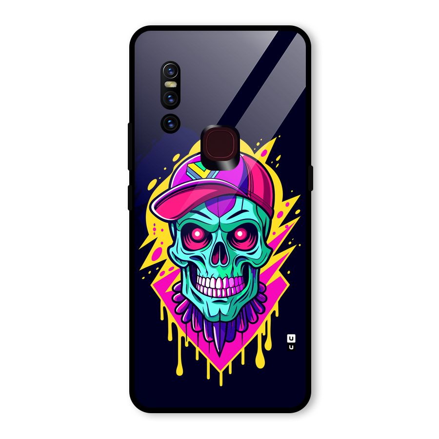Skull In Cap Glass Back Case for Vivo V15