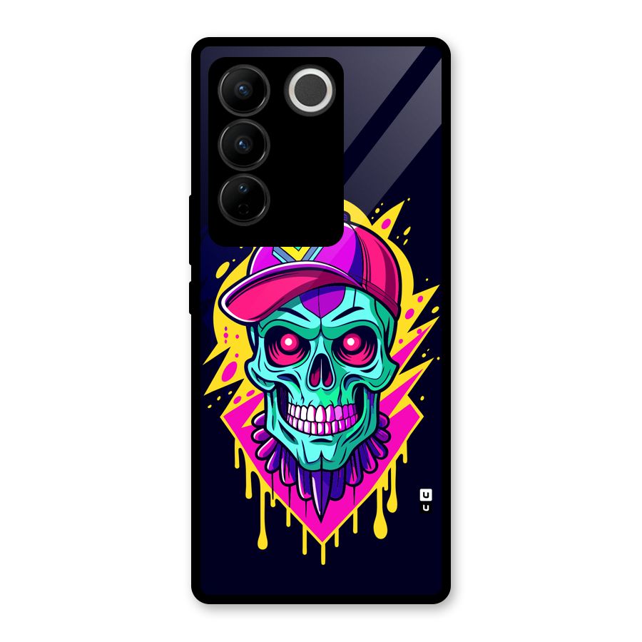 Skull In Cap Glass Back Case for Vivo V27