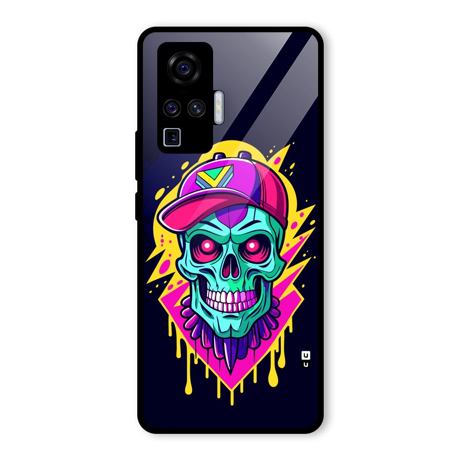 Skull In Cap Glass Back Case for Vivo X50 Pro