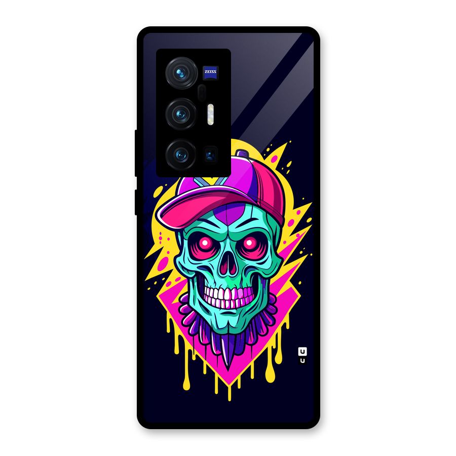 Skull In Cap Glass Back Case for Vivo X70 Pro Plus