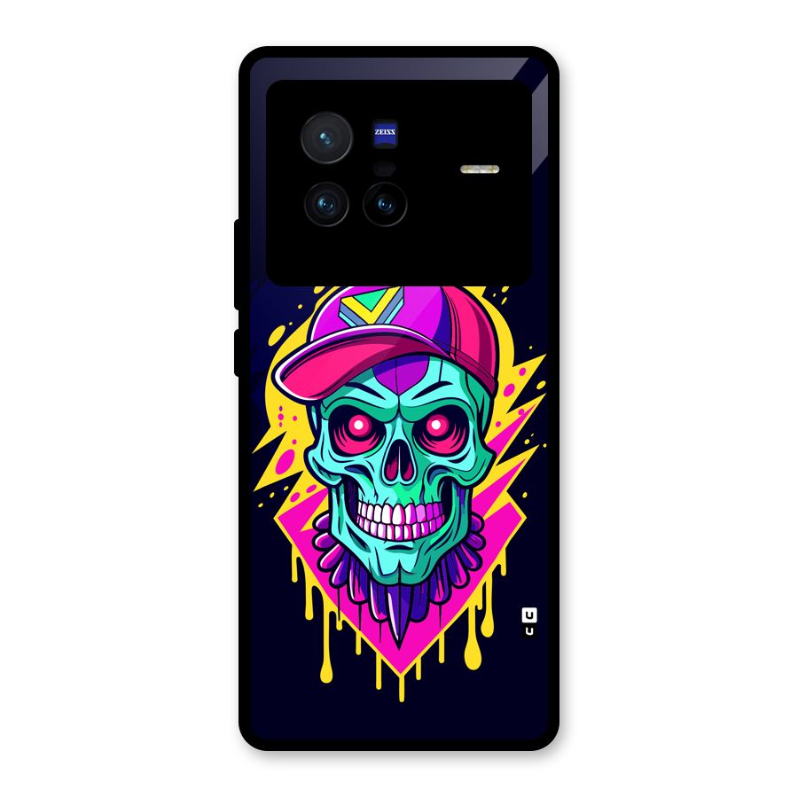 Skull In Cap Glass Back Case for Vivo X80