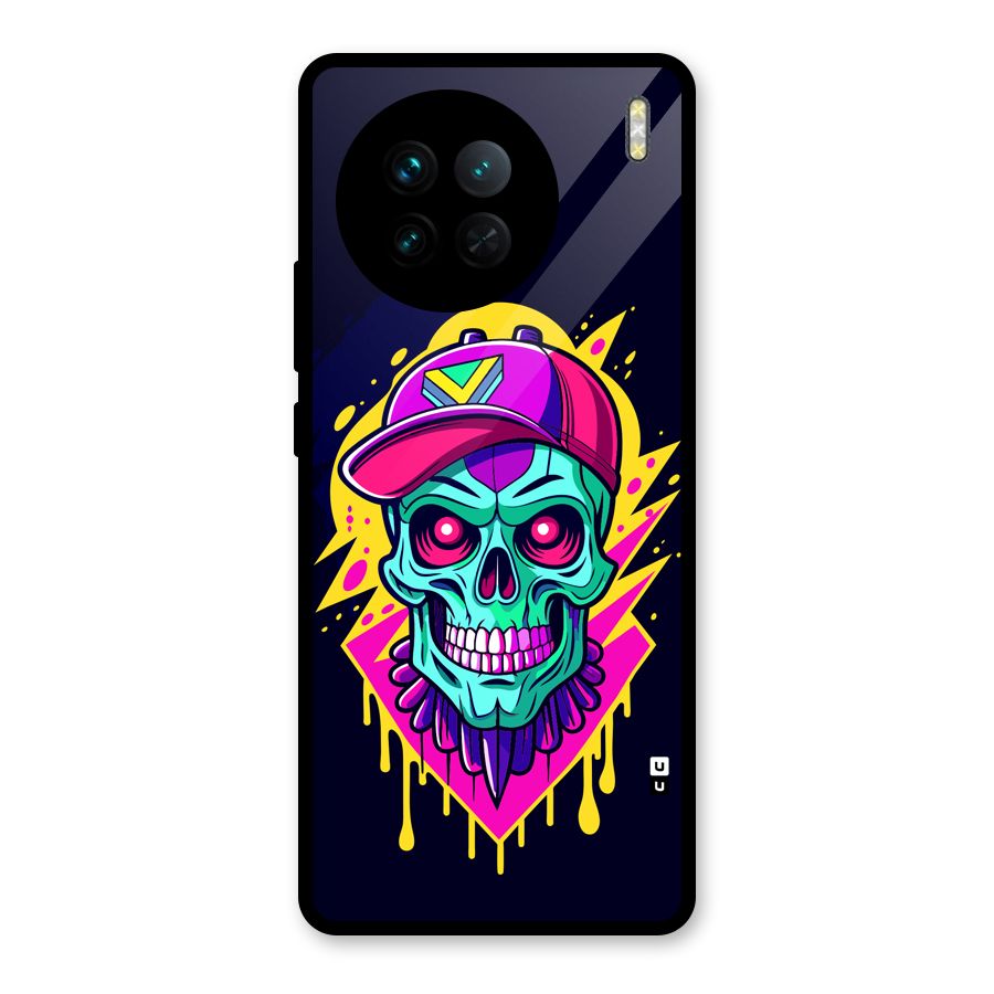 Skull In Cap Glass Back Case for Vivo X90