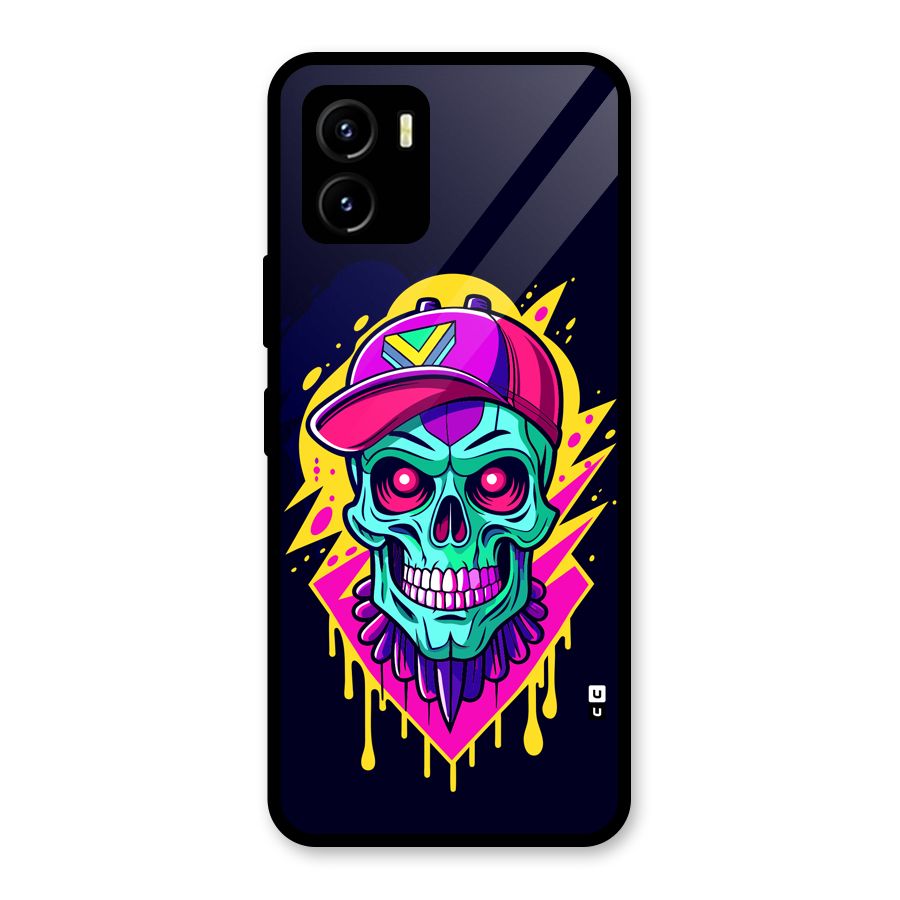 Skull In Cap Glass Back Case for Vivo Y15s