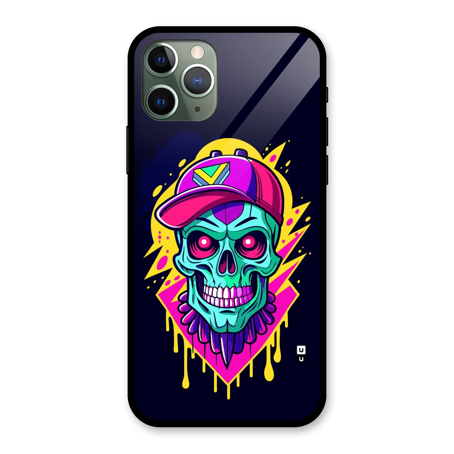 Skull In Cap Glass Back Case for iPhone 11 Pro