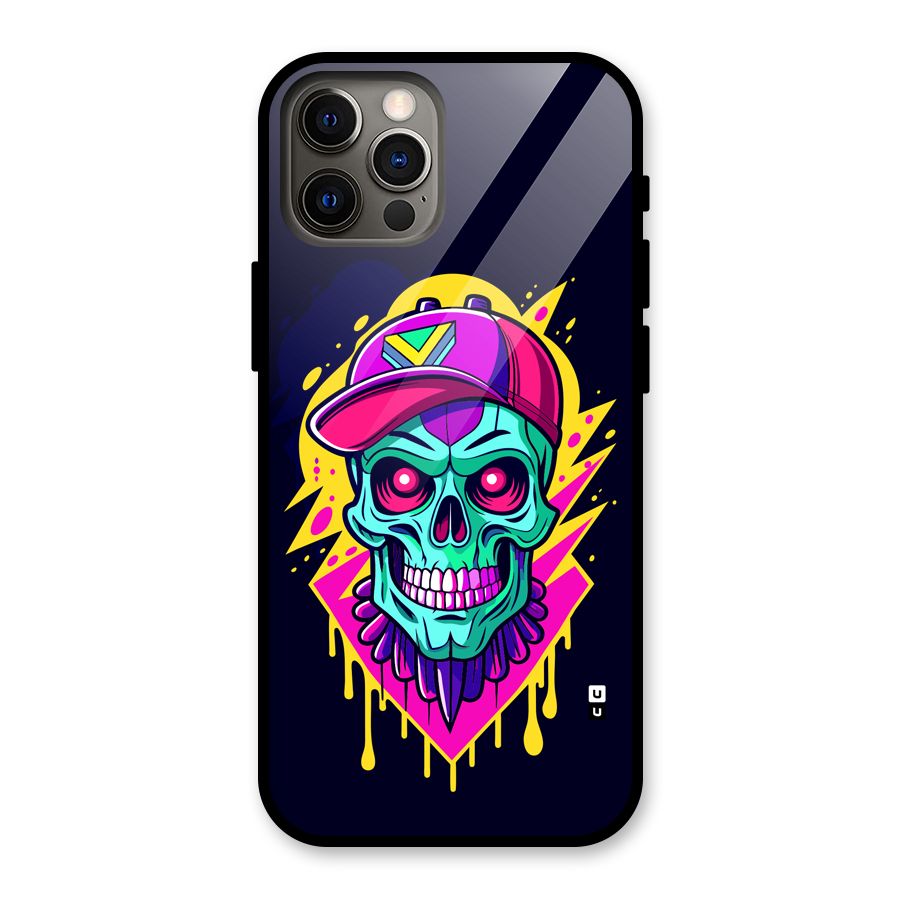 Skull In Cap Glass Back Case for iPhone 12 Pro