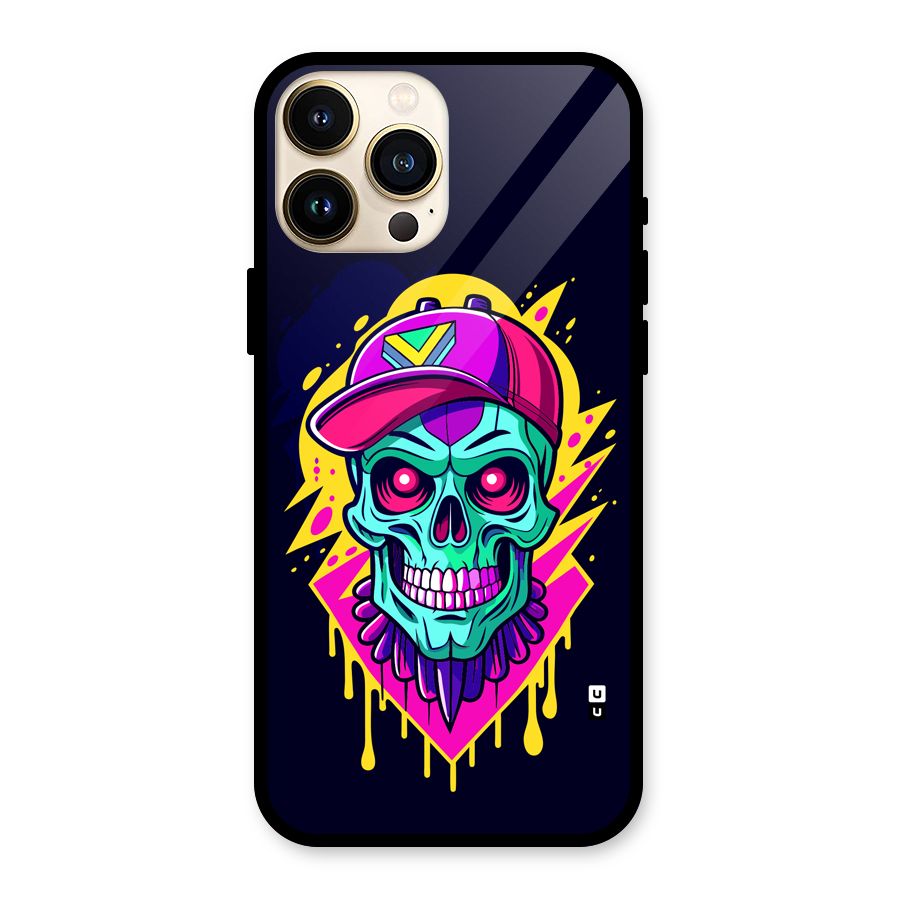 Skull In Cap Glass Back Case for iPhone 13 Pro Max