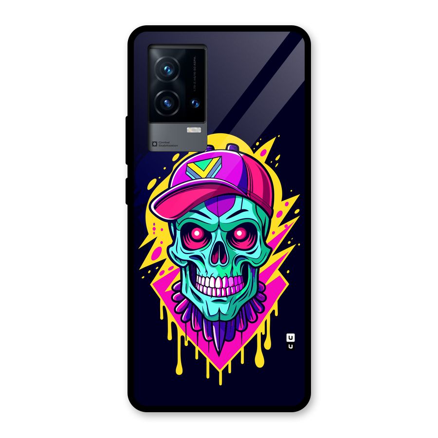 Skull In Cap Glass Back Case for iQOO 9 5G