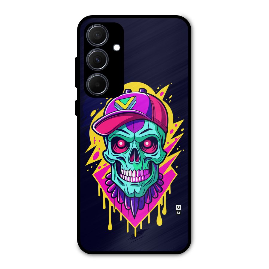 Skull In Cap Metal Back Case for Galaxy A35