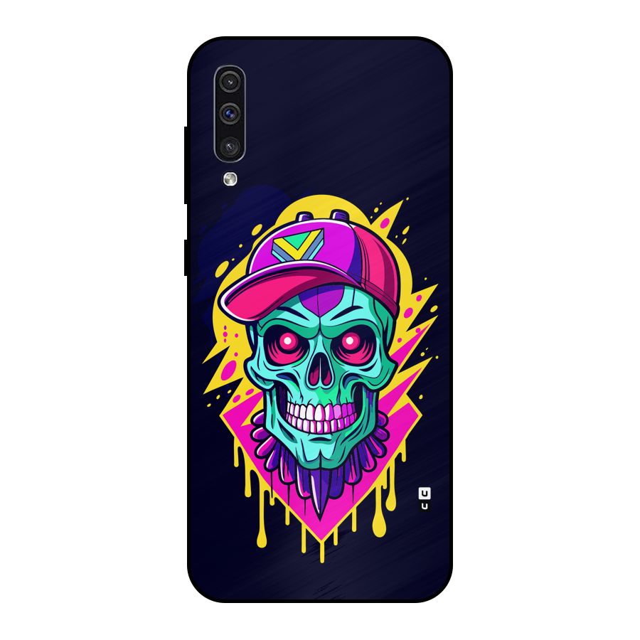 Skull In Cap Metal Back Case for Galaxy A50s