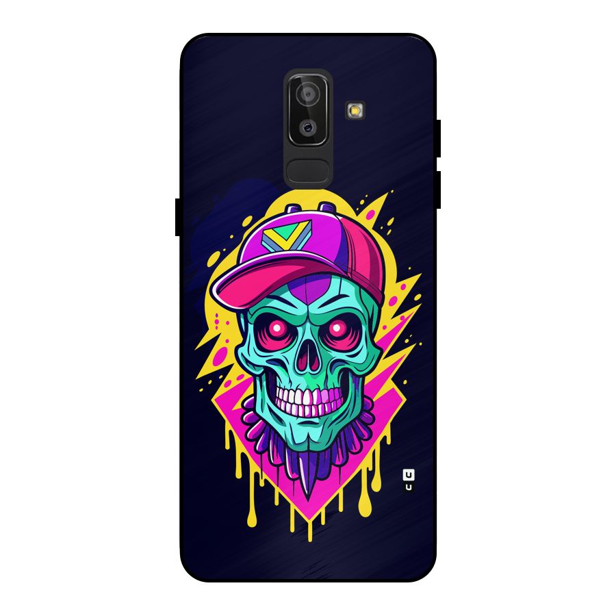 Skull In Cap Metal Back Case for Galaxy J8