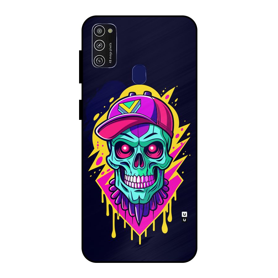 Skull In Cap Metal Back Case for Galaxy M21