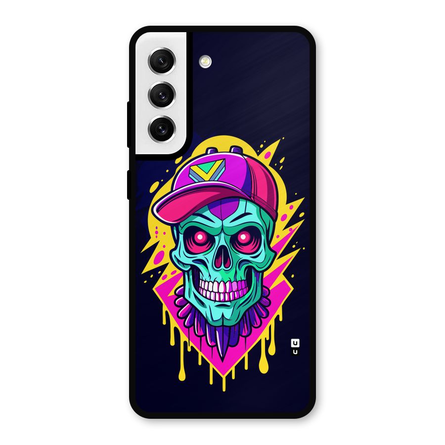 Skull In Cap Metal Back Case for Galaxy S21 FE 5G