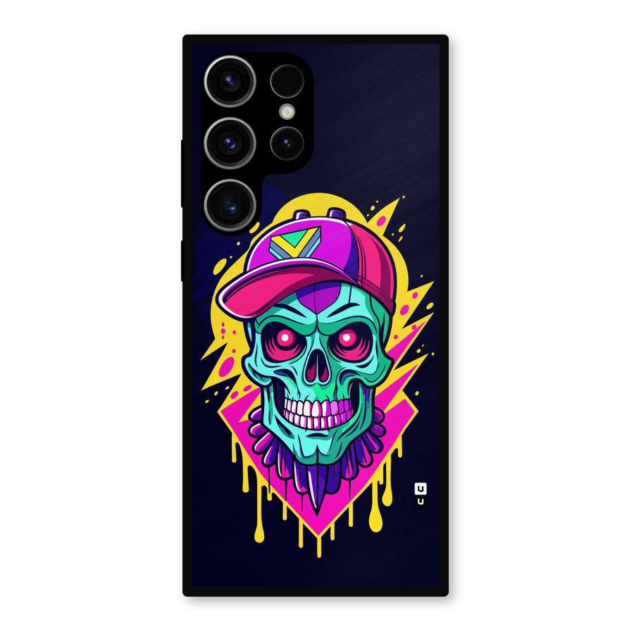Skull In Cap Metal Back Case for Galaxy S23 Ultra