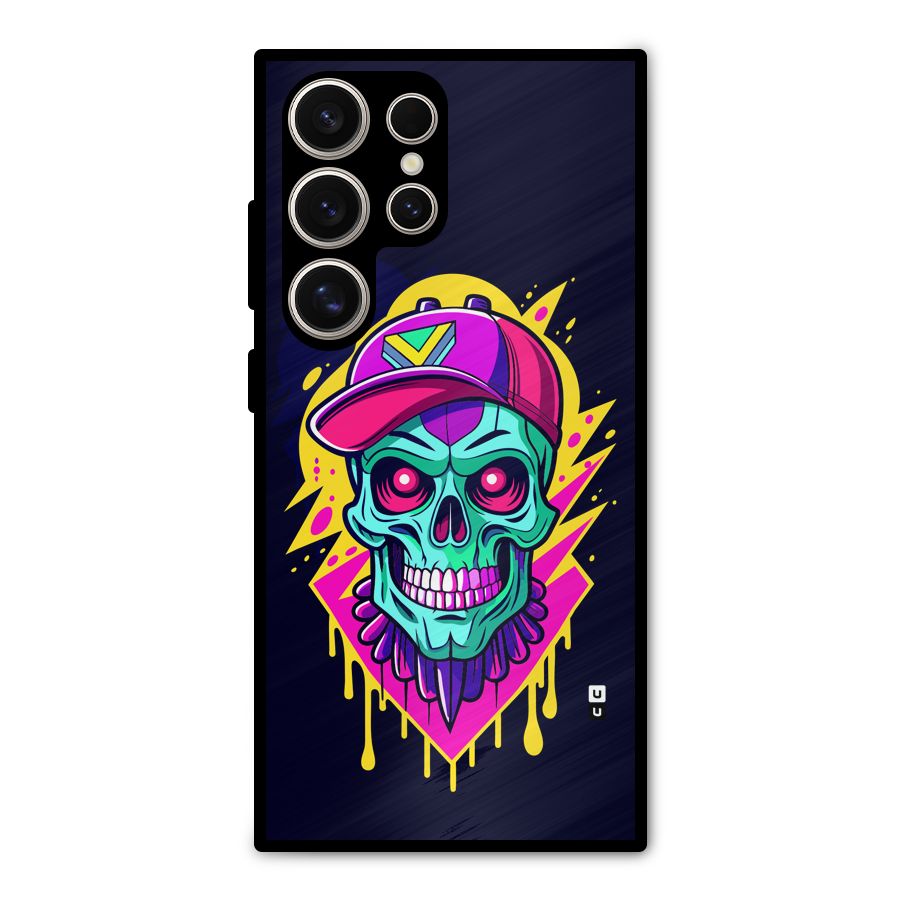 Skull In Cap Metal Back Case for Galaxy S24 Ultra