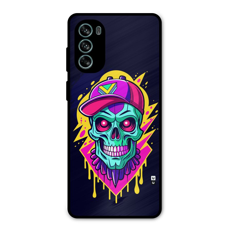 Skull In Cap Metal Back Case for Moto G62