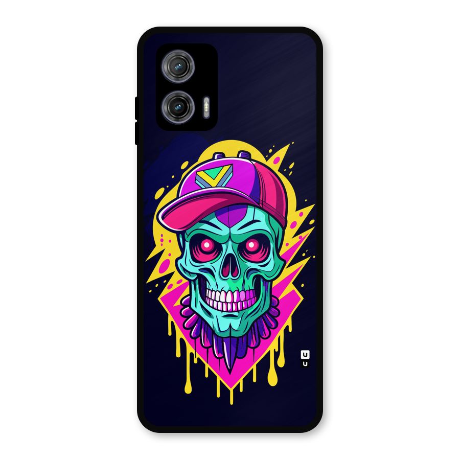 Skull In Cap Metal Back Case for Moto G73