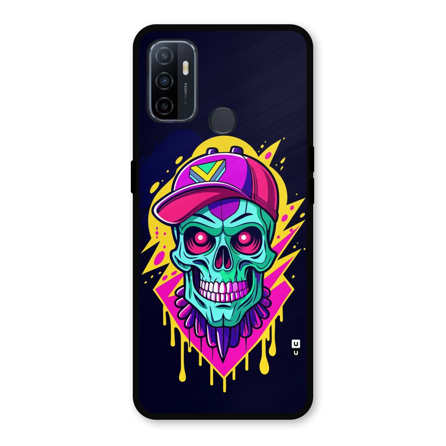 Skull In Cap Metal Back Case for Oppo A53